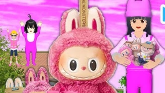 Cara Mendapatkan Boneka Labubu Pink Langka di Sakura School Simulator