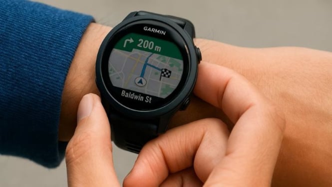 Aplikasi Google Maps di Smartwatch Garmin