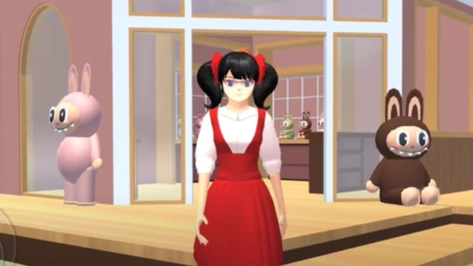Toko Boneka Labubu Lucu di Sakura School Simulator