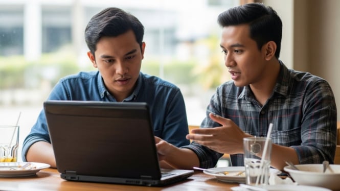 Ilustrasi membeli laptop bekas