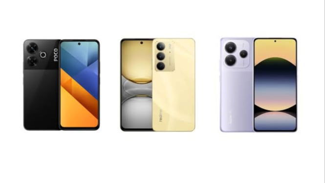 Poco M6 Pro, Realme C75, dan Redmi Note 14