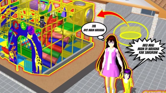 Cara Buat Rumah Penuh Wahana Bayi di Sakura School Simulator