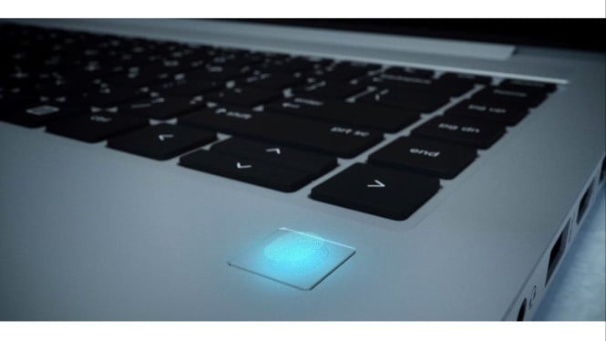 Ilustrasi fingerprint laptop