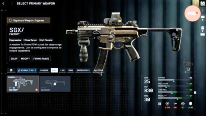 Senjata Api Ringan, SGX di Battlefield 6