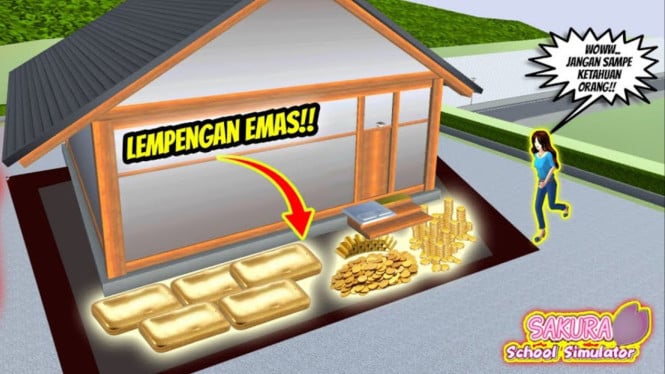 Lokasi Rahasia Harta Karun di Sakura School Simulator