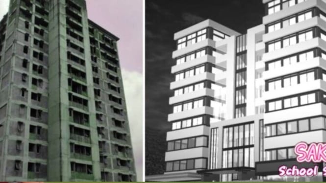 Apartemen Pengabdi Setan di Sakura School Simulator