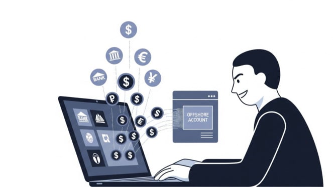 Ilustrasi ancaman siber dalam keuangan digital