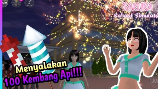 Cara Main Kembang Api di Sakura School Simulator, Seru!