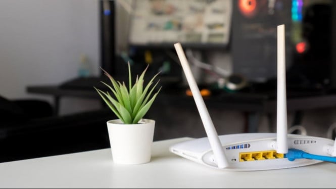 ilustrasi router wifi rumah