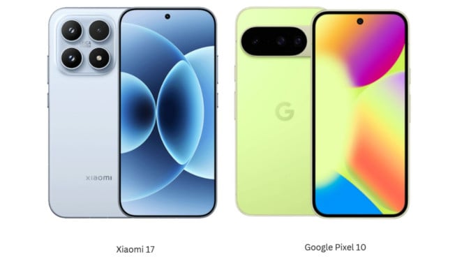 Xiaomi 17 vs Google Pixel 10