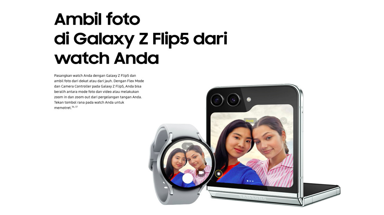 Ambil foto di Galaxy Z Flip5 dari watch Anda # samsung.com