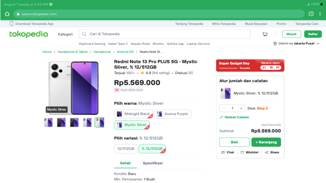 harga Redmi Note 13 Pro+ # Istimewa