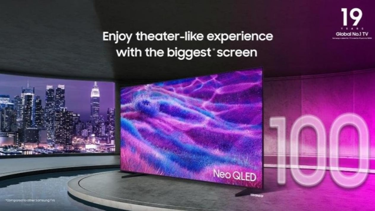 TV Samsung layar besar dengan AI Picture #Samsung