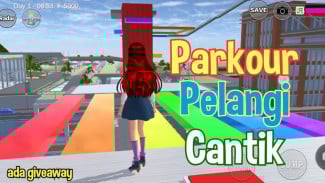 ID Obby Parkour Pelangi di Sakura School Simulator: Tantangan Seru dengan Warna-Warni