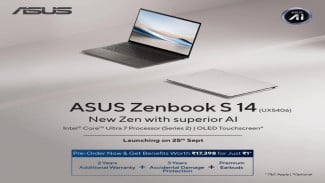 ASUS Resmi Luncurkan Zenbook S 14: Layar 3K OLED, Intel Core Ultra 7, dan Desain Berstandar Militer
