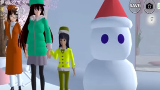 Panduan Membuat Rumah Snowman Mini di Sakura School Simulator