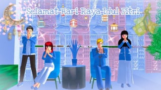 Cara Seru Rayakan Open House Lebaran di Sakura School Simulator, Dijamin Meriah!