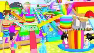 Kumpulan ID Kolam Renang Estetik di Sakura School Simulator, Lengkap dengan Waterpark dan Rumah Aesthetic!