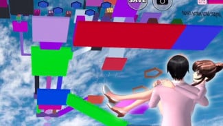 Parkour Seru dan ID Props di Sakura School Simulator