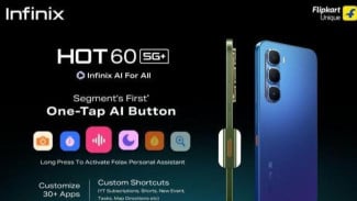 Infinix Hot 60 5G+ Resmi Rilis dengan Fitur One-Tap AI Button Canggih