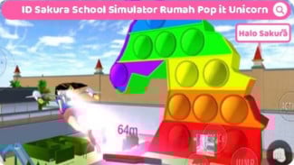 Bermain ke Rumah Pop It Unicorn di Sakura School Simulator: Eksplorasi Warna-Warni yang Bikin Betah Main!