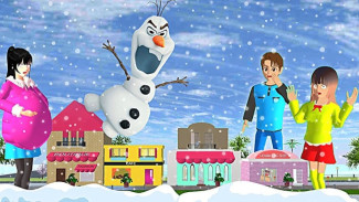 Cara Bikin Boneka Salju Raksasa di Sakura School Simulator, Auto Jadi Dekorasi Musim Dingin Favorit!