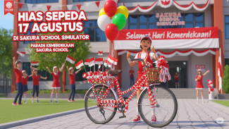 Tutorial Hias Sepeda Tema Kemerdekaan di Sakura School Simulator, Auto Jadi Pusat Perhatian