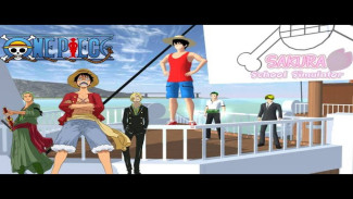 Gabungan Dunia One Piece & Naruto! Cara Buat Karakter One Piece di Sakura School Simulator