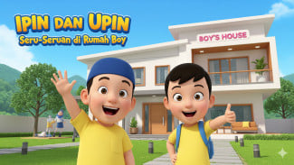 Ipin & Upin Kunjungi Rumah Boy, Ada Kejutan Lucu di Sakura School Simulator