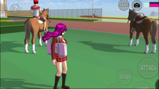 Ide Kreatif Bangun Arena Horse Riding Keren di Sakura School Simulator