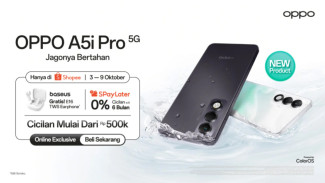 OPPO A5i Pro 5G Tahan Segala Cuaca, Baterai 6000mAh Cuma Rp3 Jutaan di Shopee!