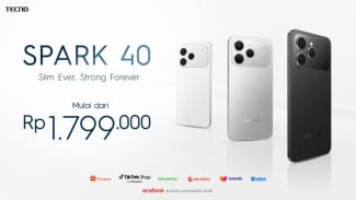 Tecno Spark 40 Resmi Indonesia, Bodi Tipis dengan Baterai 5.200 mAh di Kelas Terjangkau