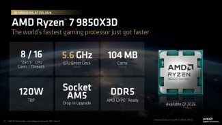 AMD Rilis Ryzen 7 9850X3D: Prosesor Gaming Zen 5 Tercepat