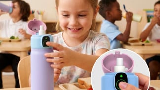 myFirst CareSip, Botol Minum Pintar dengan Sensor Sidik Jari untuk Kontrol Orang Tua