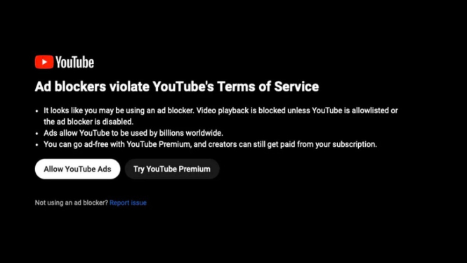 YouTube Tindak Tegas Pengguna Pemblokir Iklan
