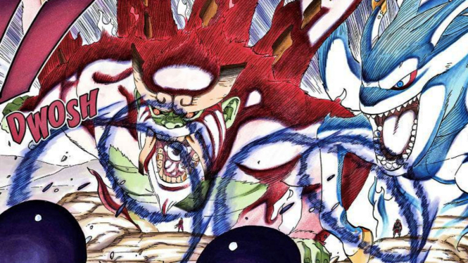 Roshi dan Han Ternyata Sudah Bisa Kendalikan Kekuatan Bijuu di Manga Minato