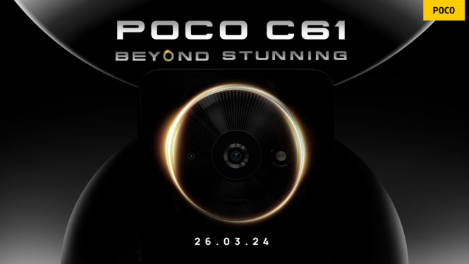 POCO C61 Meluncur 26 Maret 2024, Layar 90Hz dan Baterai 5000mAh Jadi Andalan