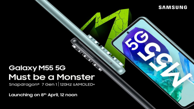 Samsung Galaxy M55, Layar Super Amoled 120Hz, Snapdragon 7 dan Siap Meluncur 8 April 2024
