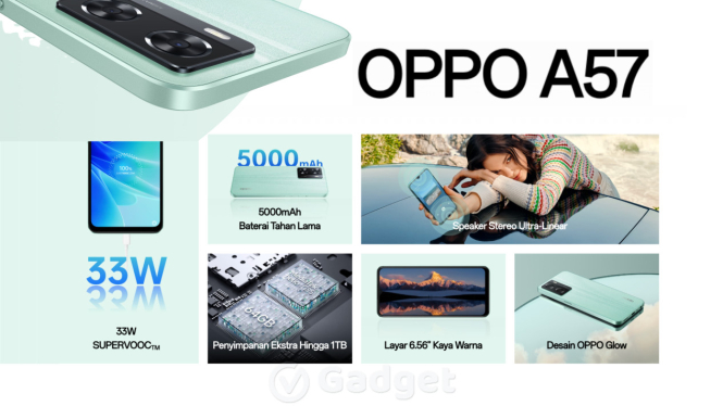 Oppo A57: Smartphone Canggih Harga 2 Jutaan, Spesifikasi Gahar, Fitur Lengkap!