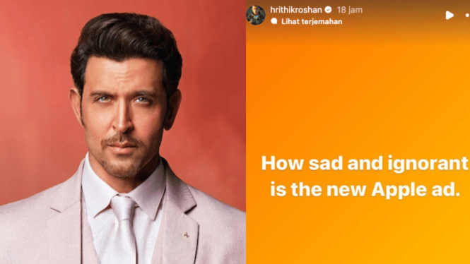 Aktor Bollywood Hrithik Roshan Beri Kritik Pedas Iklan iPad Pro Baru Apple