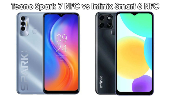 Infinix Smart 6 NFC vs Tecno Spark 7 NFC