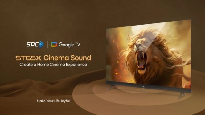 Harga Google Smart TV SPC ST65X yang Dilengkapi Soundbar dan Garansi 10 Tahun!