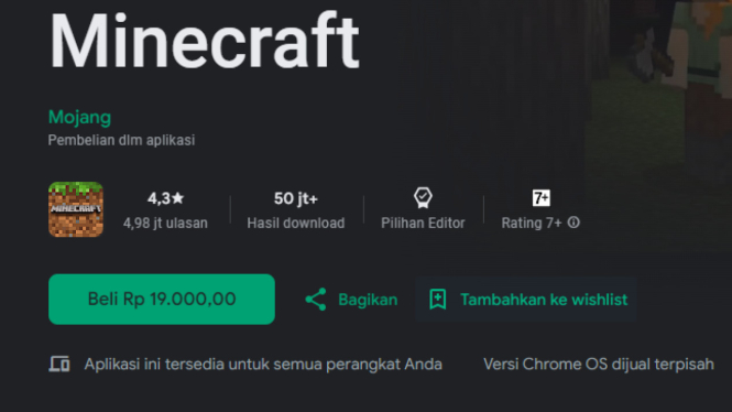 Diskon Minecraft Resmi Mojang untuk Android dan iOS, Hanya Rp 15 Ribuan Hari Ini!