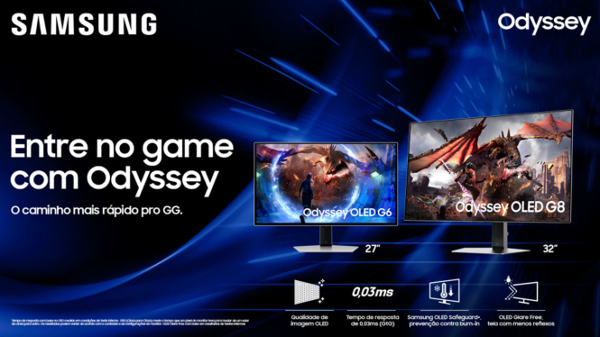 Monitor Samsung Odyssey OLED G6 and Odyssey OLED G8