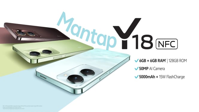 Vivo Y18: Smartphone Entry-Level Terbaru dengan Kamera 50MP dan Baterai 5000mAh