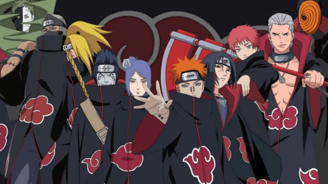 Makna Dibalik Logo Awan Merah Akatsuki di Anime Naruto