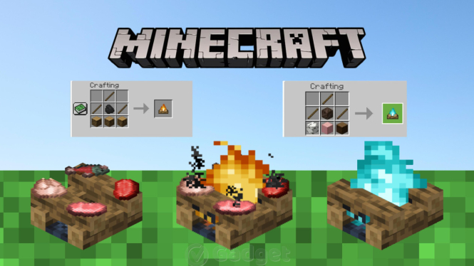 Cara Membuat Api Unggun di Minecraft