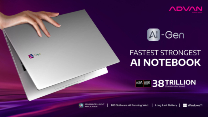 Advan AI Gen: Laptop AI dengan Spek Gahar, Bisa Main Genshin Impact Resolusi High di 58FPS!