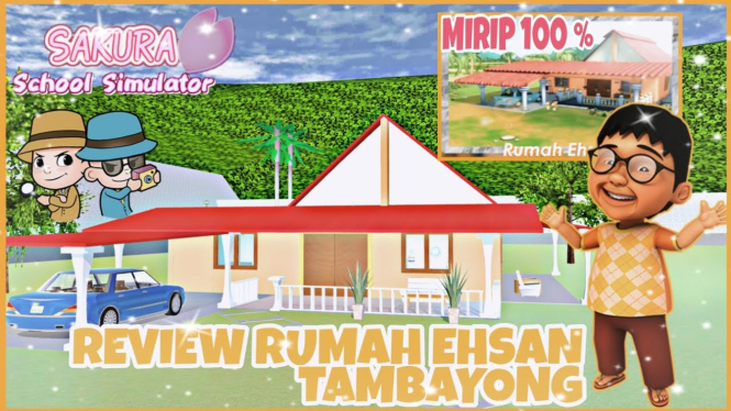 Bermain ke Rumah Ehsan Temannya Upin Ipin di Sakura School Simulator