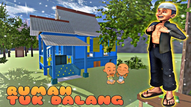 Bermain ke Rumah Tok Dalang di Serial Upin Ipin di Sakura School Simulator